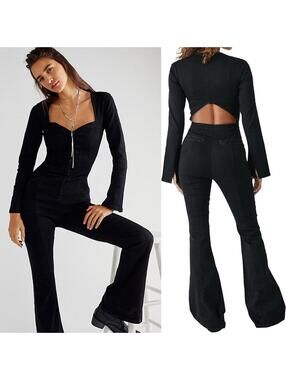 NWT Karly Jumpsuit in Night Rider FREE PEOPLE Large